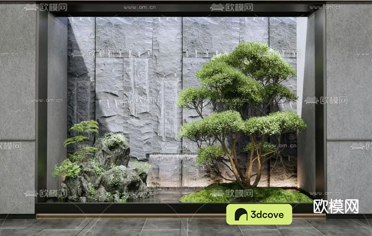 Rockery waterscape falling water landscape wall