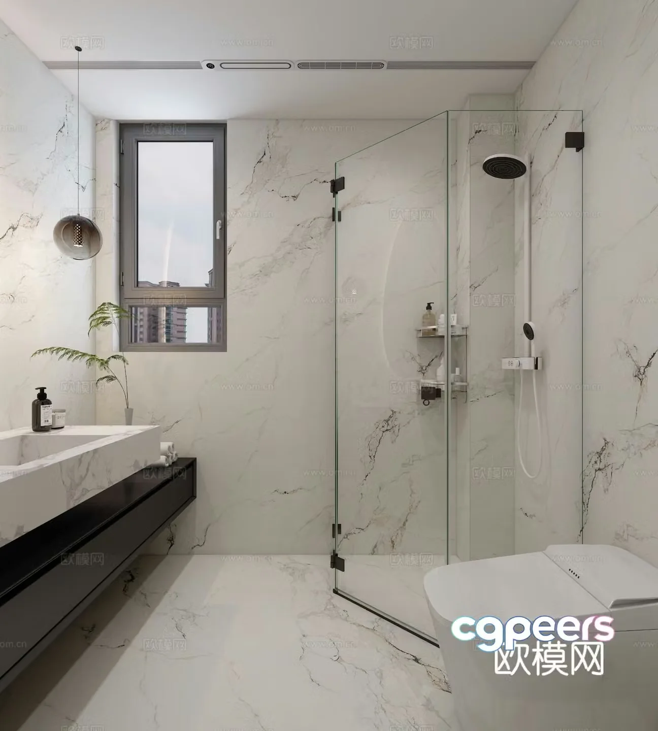 Modern bathroom bathroom 3d model