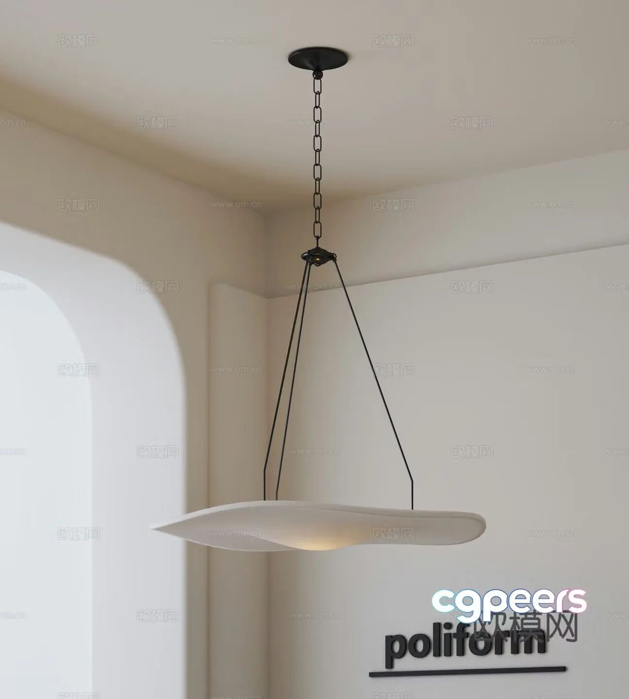 Modern chandelier 3d model