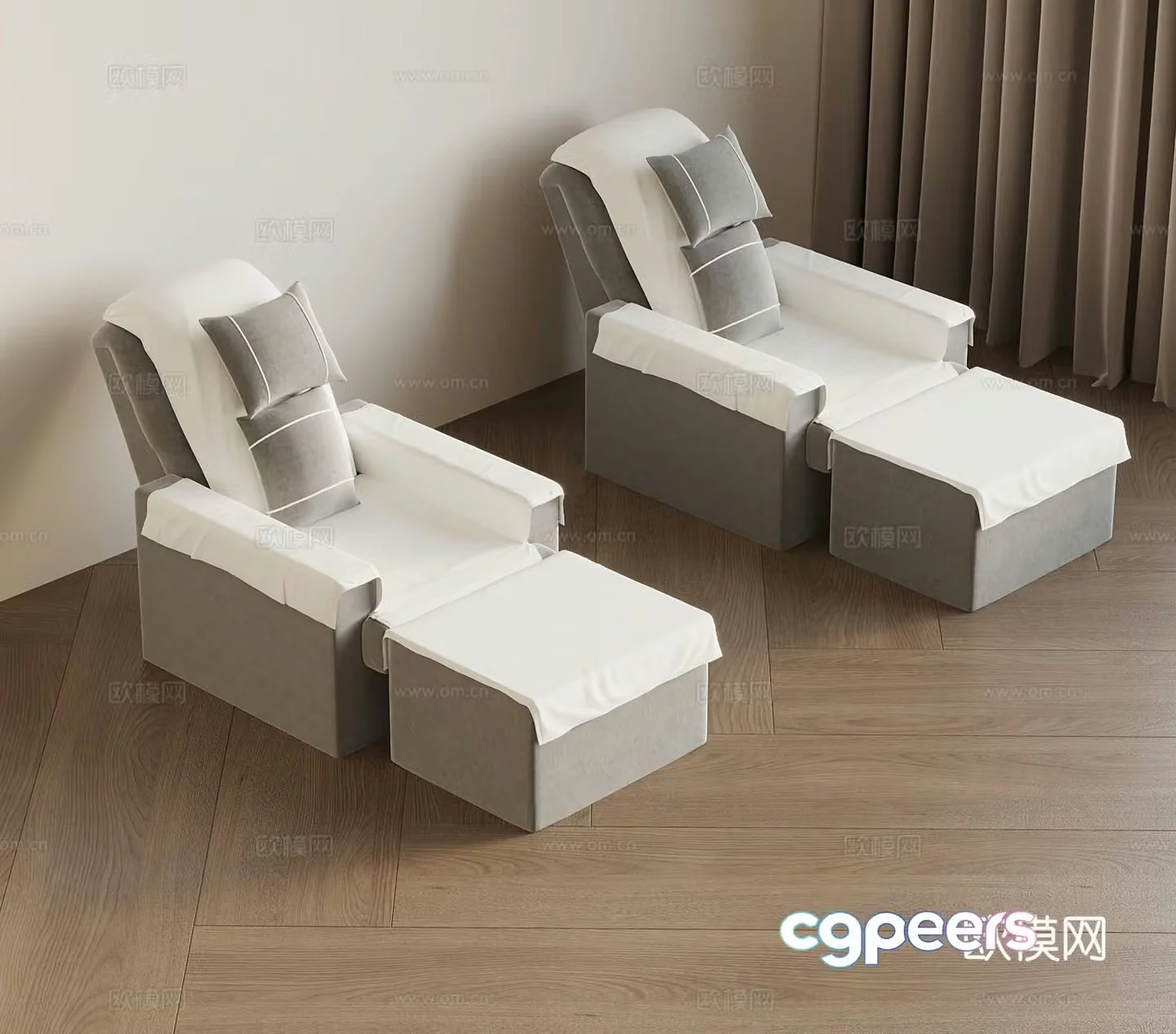 Massage chair foot bath chair massage sofa 3d model