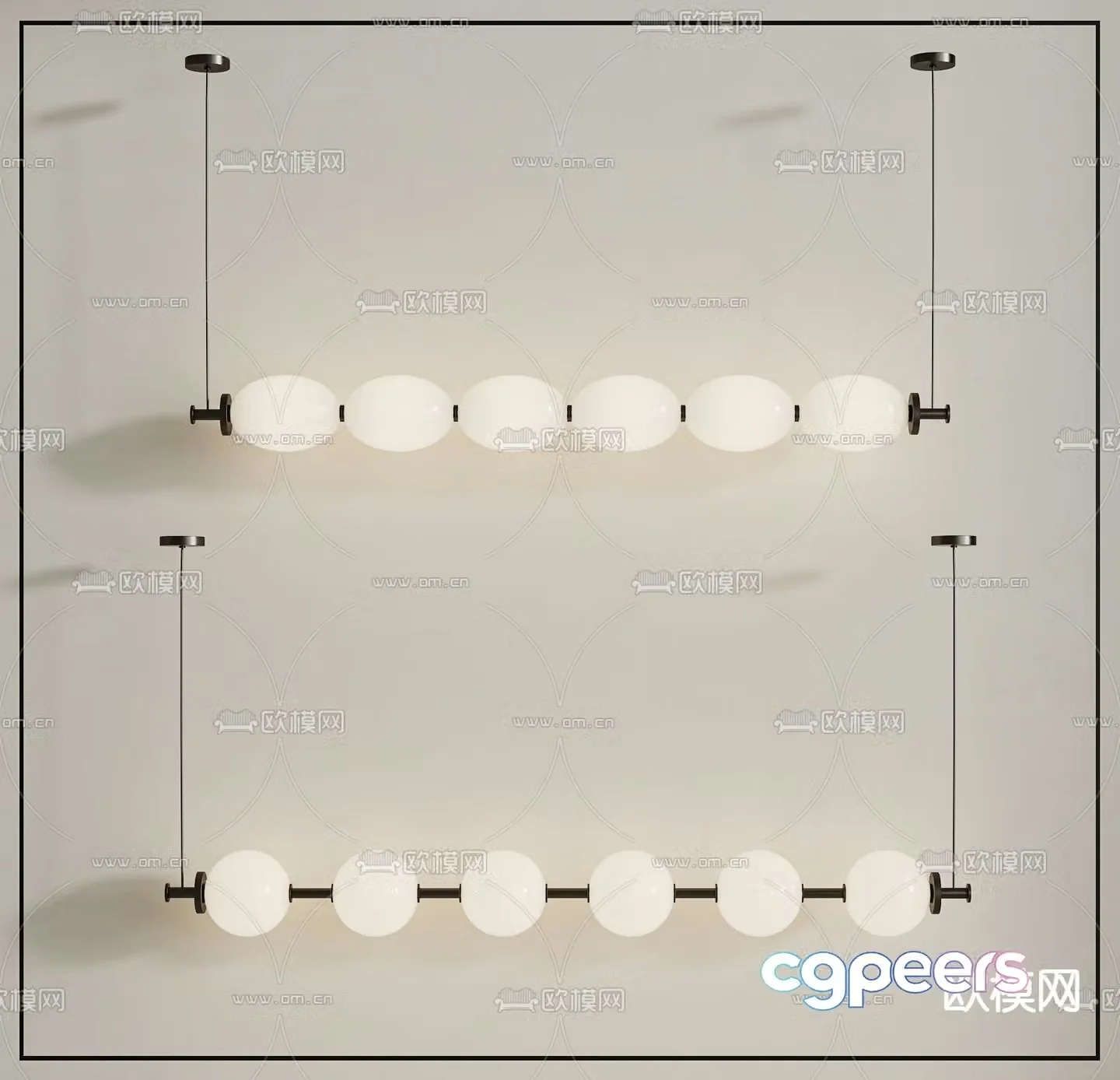 Wasabi Chandelier 3D Model