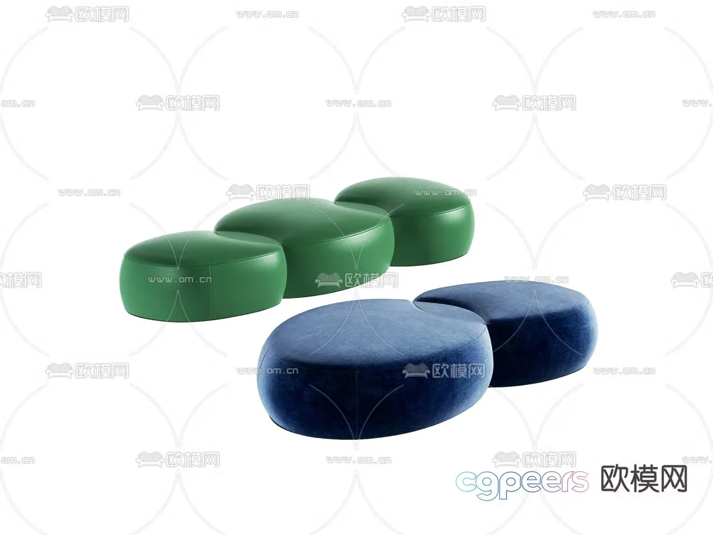 Stool Sofa Stool Low Stool 3D Model
