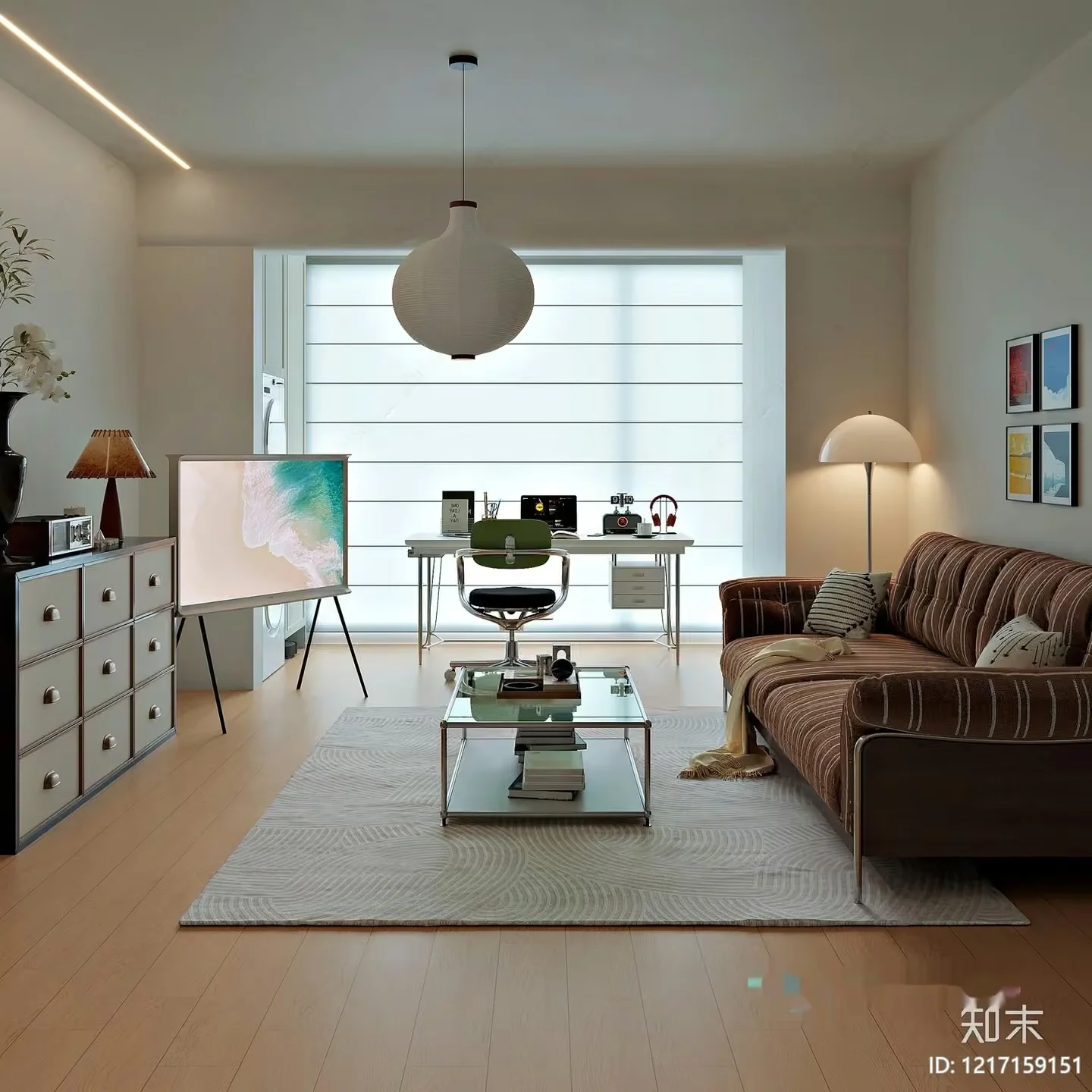 Modern Living Room 3D Model – 18447 – VRAY Render