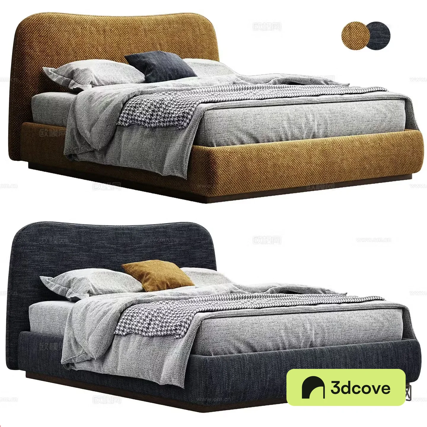 Modern double bed