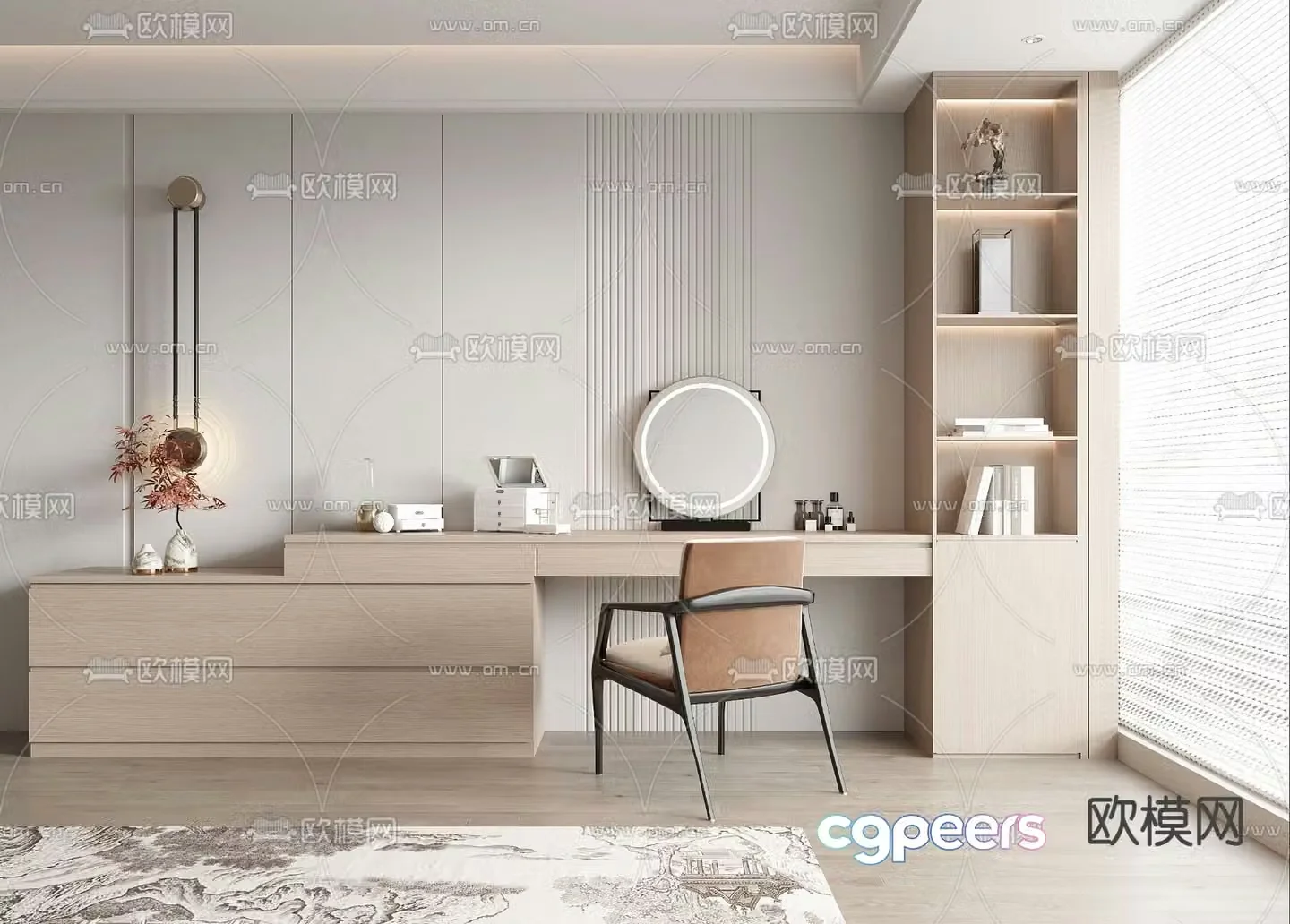 New Chinese style dresser 3d model