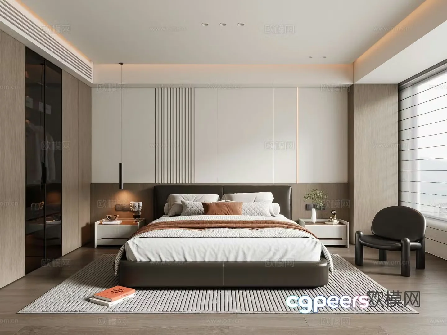 Italian bedroom master bedroom 3d model