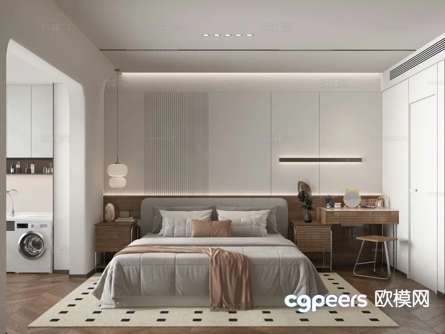 Modern bedroom master bedroom 3d model