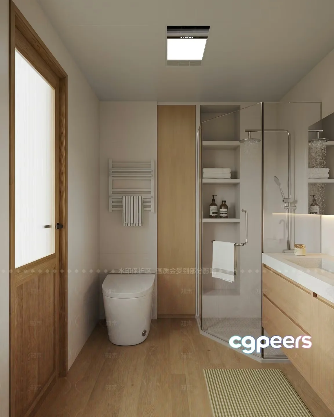 Modern Bathroom 3D Model – 7177 – VRAY Render