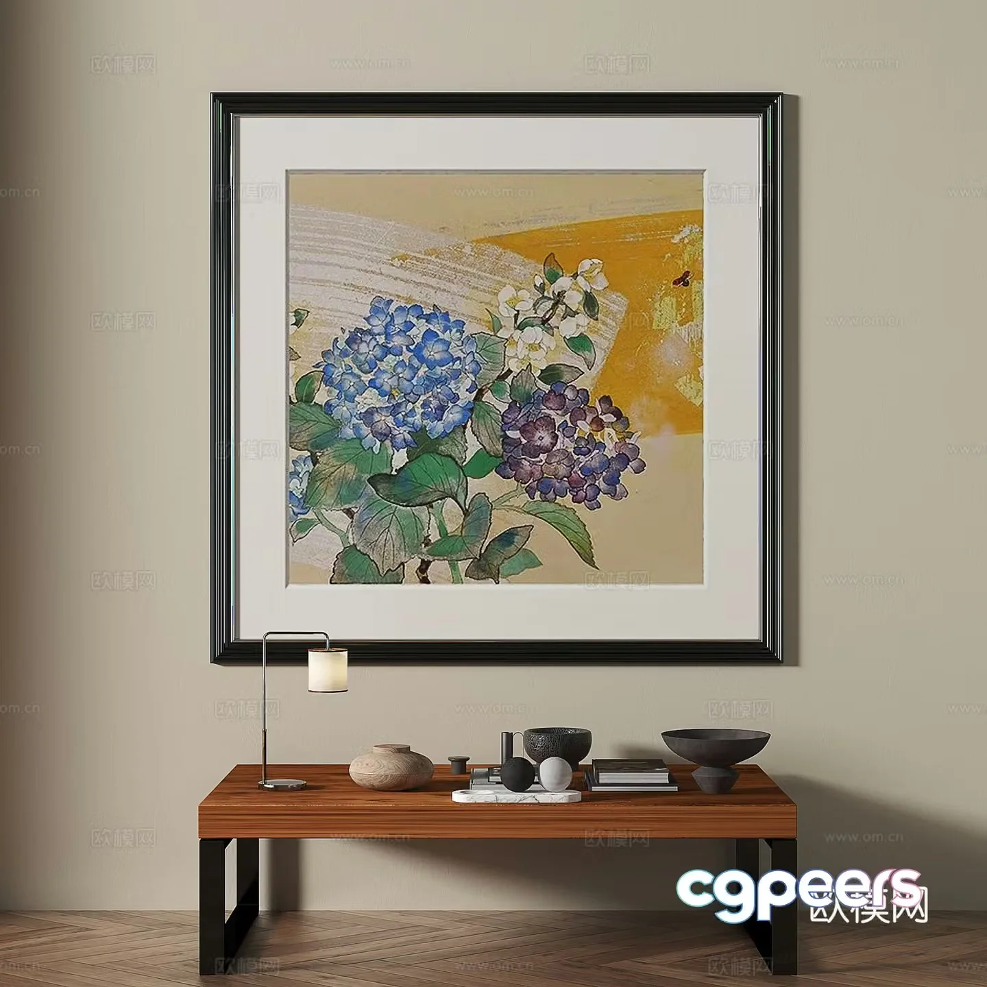 Modern medieval retro decorative painting 3d model