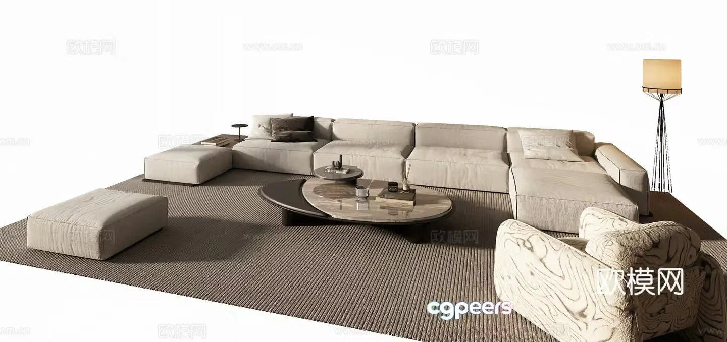 Modern sofa combination 3d model