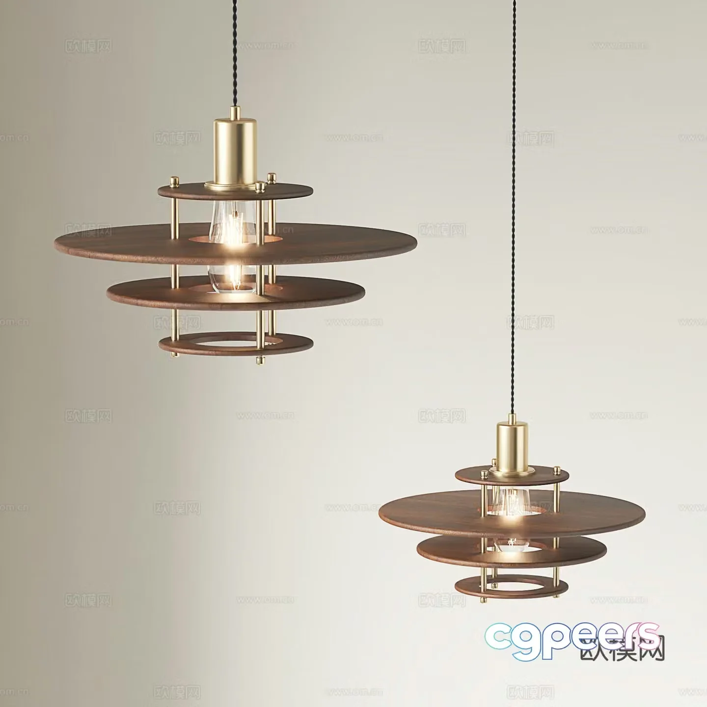 Retro chandeliers B & B Model 3D Model 3D Model
