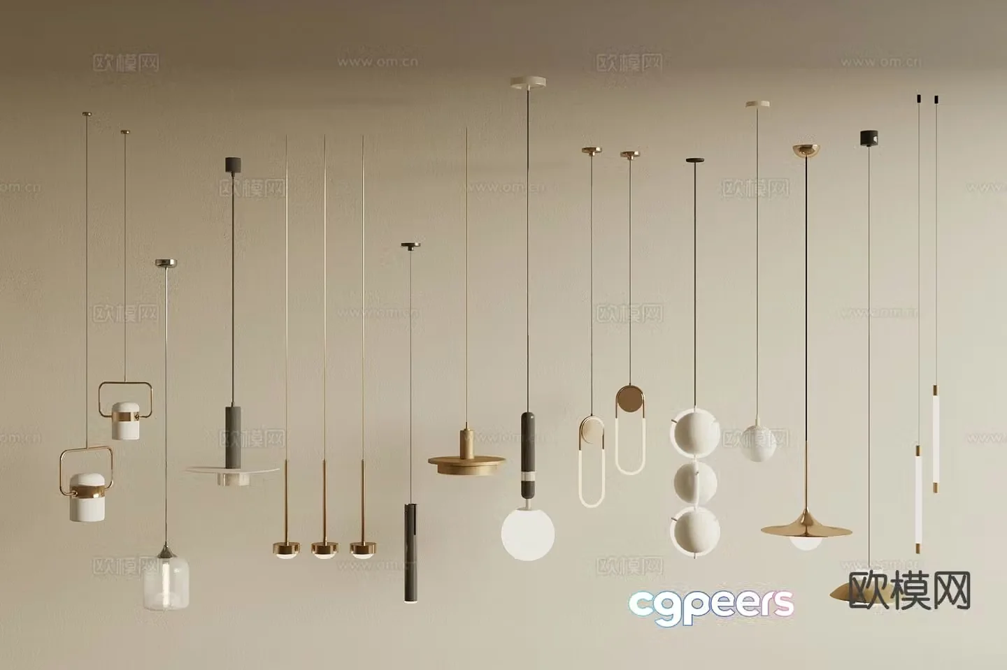 Modern small chandelier bedside small chandelier single head chandelier 3d model
