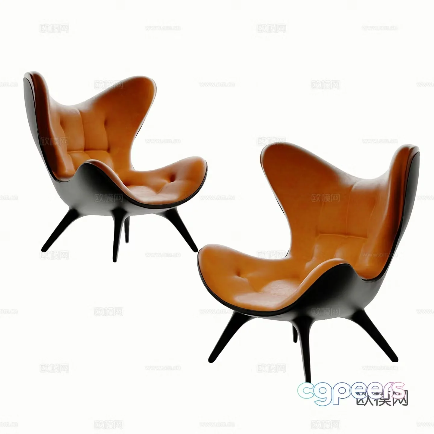 Modern chair leisure chair 3d model