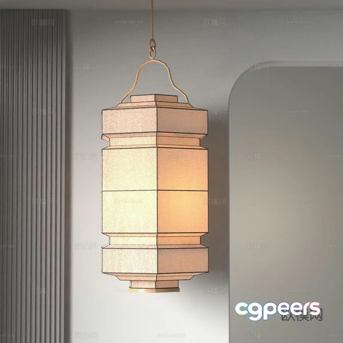 Modern lantern 3d model
