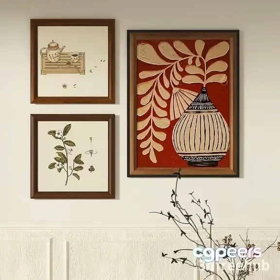 Decorative Wall Art 3D Model – 19868 – VRAY Render