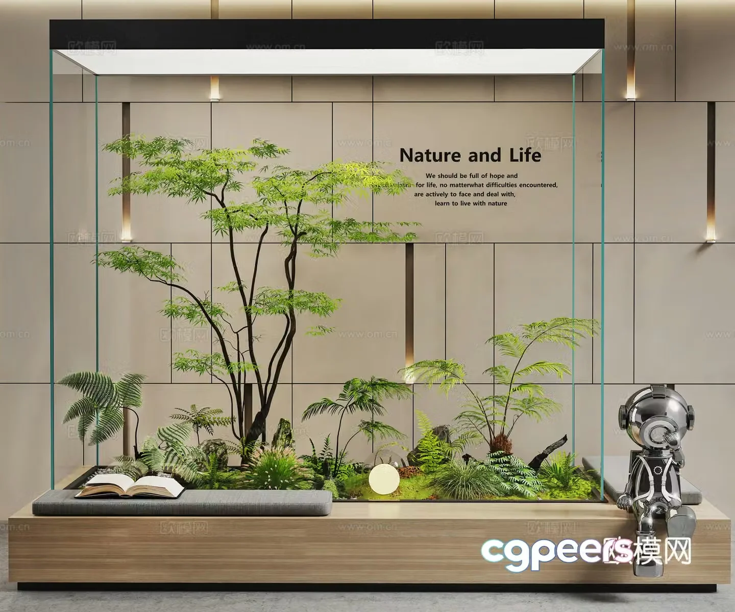 Modern interior landscape Landscape Plant booth rest area Plant landscaping Garden landscape 3D model