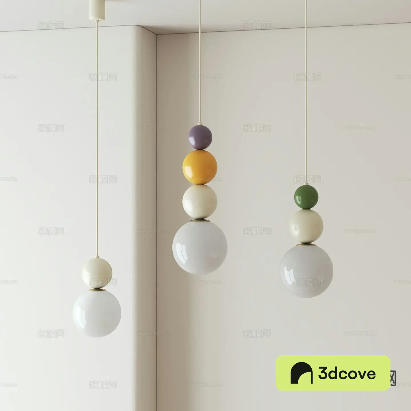 Cream style spherical small chandelier