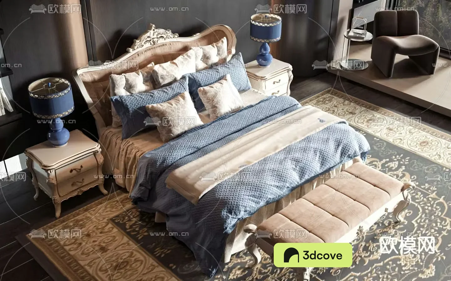 European double bed