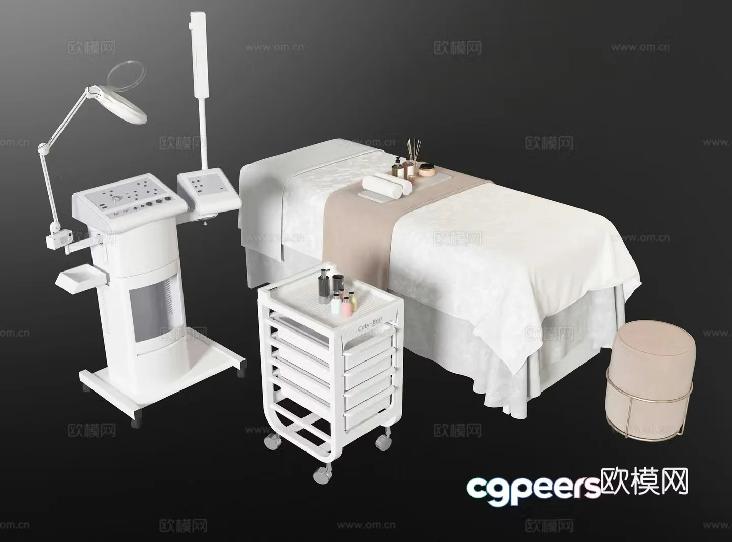 Modern massage table 3d model