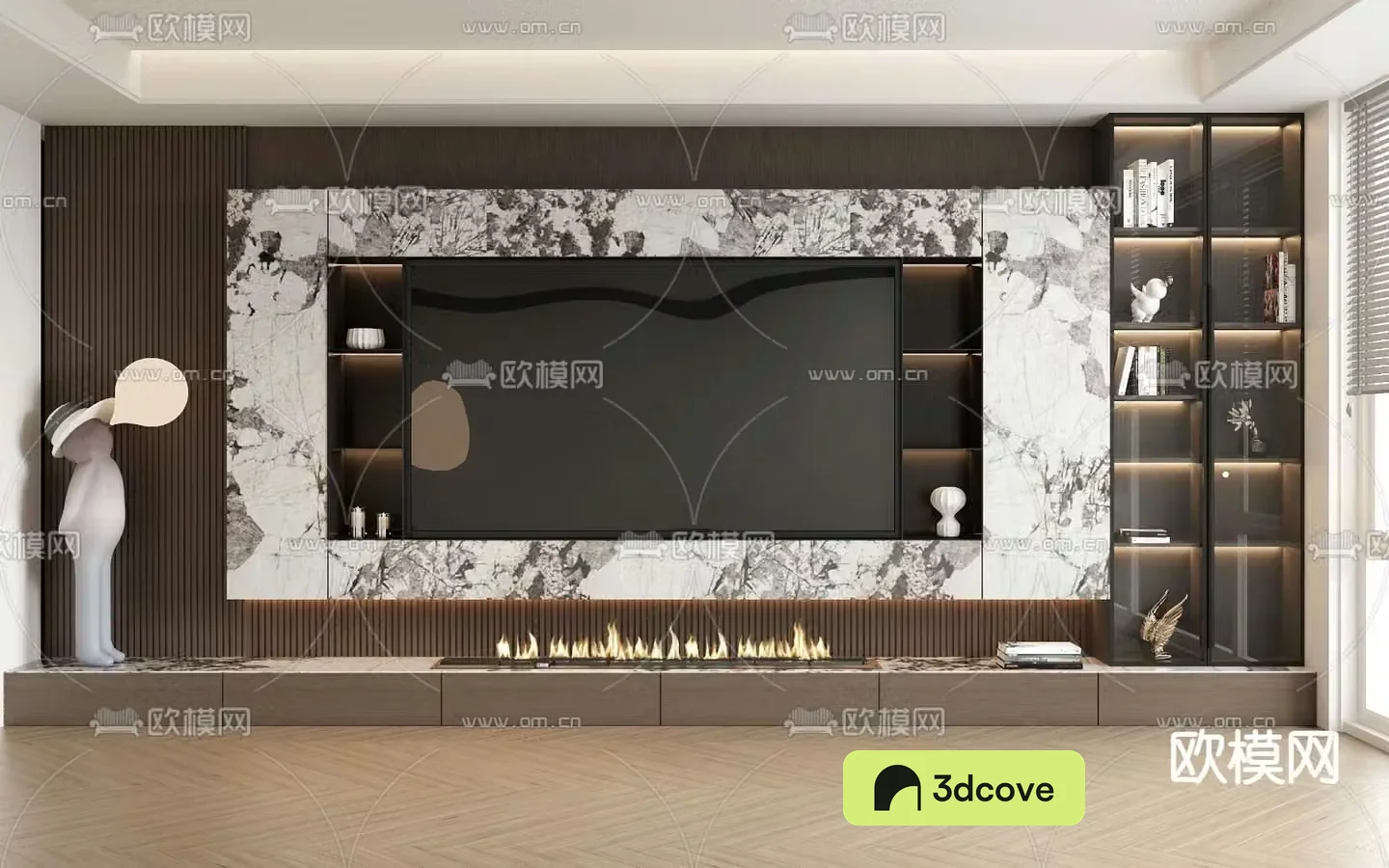 Modern TV background wall