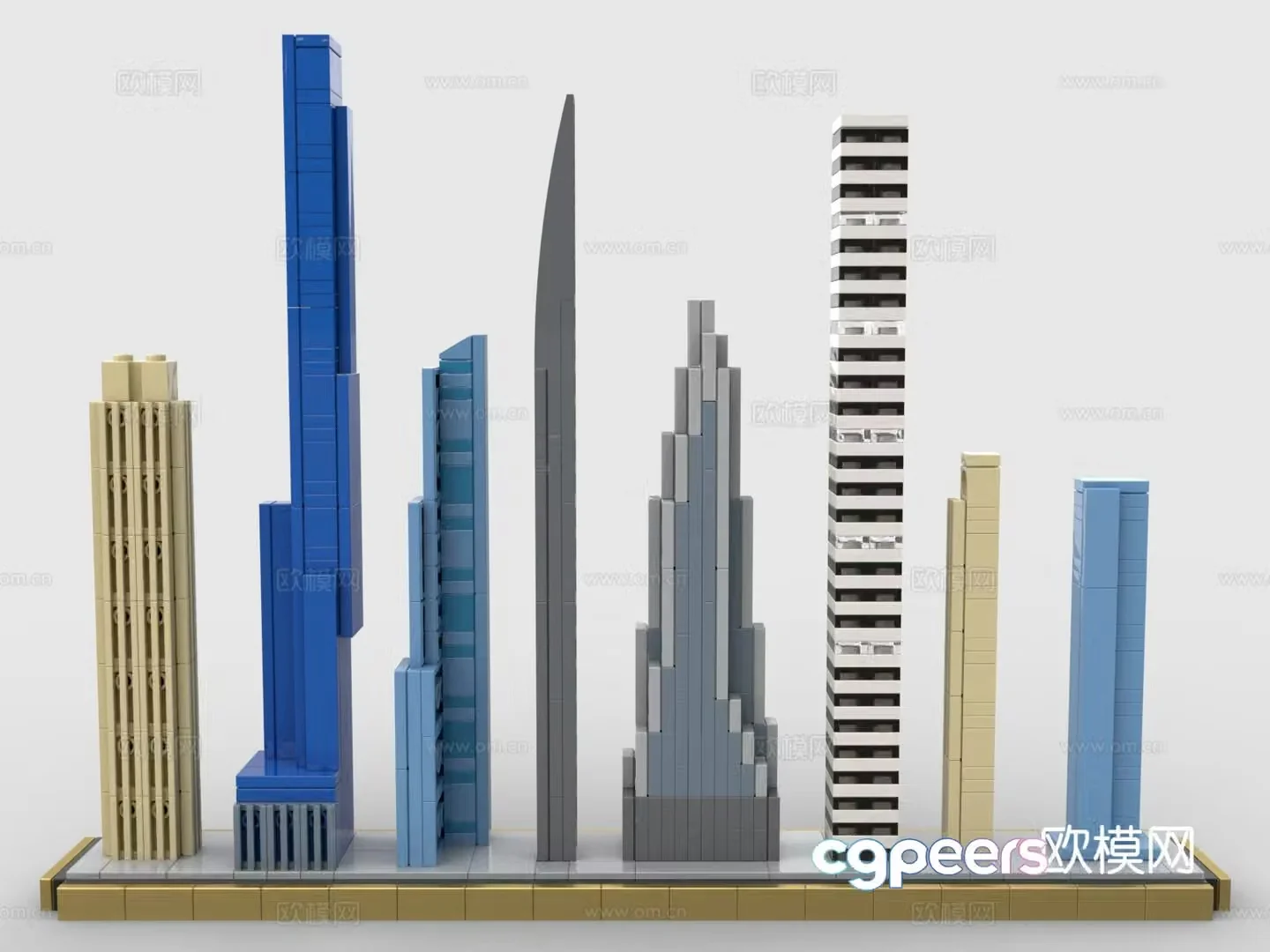 LEGO toys Manhattan building blocks 3d model