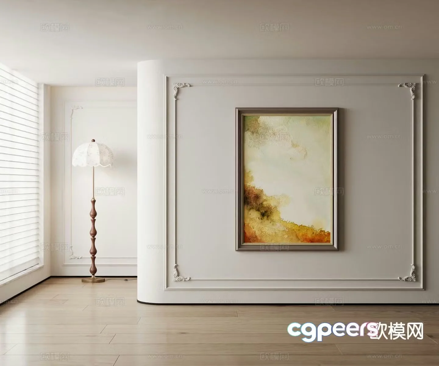 American oil painting art painting decorative painting 3d model