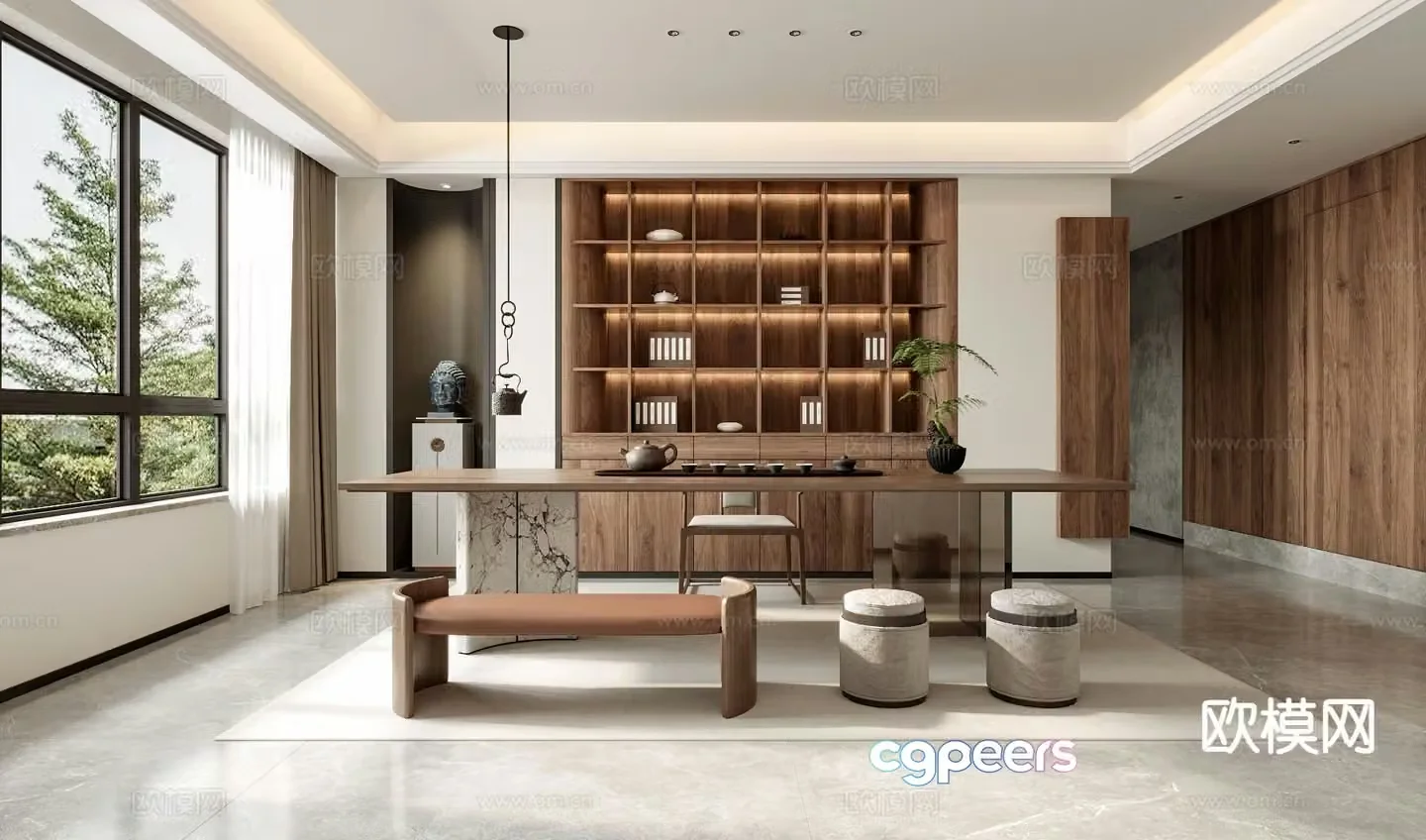 New Chinese tea room 3d model