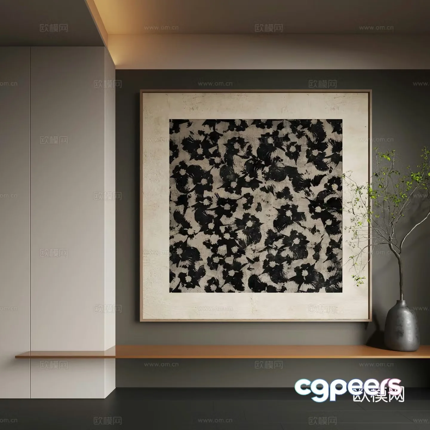 Modern abstract hanging paintings Modern Italian hanging paintings Modern light luxury hanging paintings 3D model