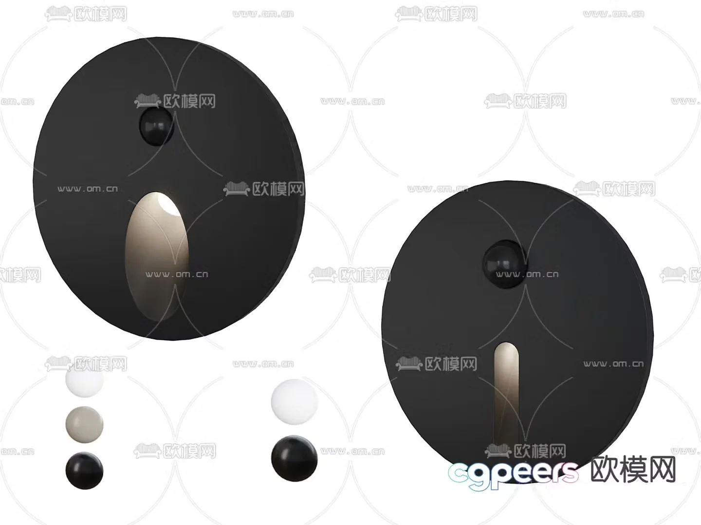 Inline wall light 3D model