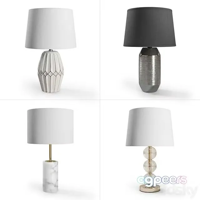 3ds Max Free – ZARA HOME Lamps Set 1