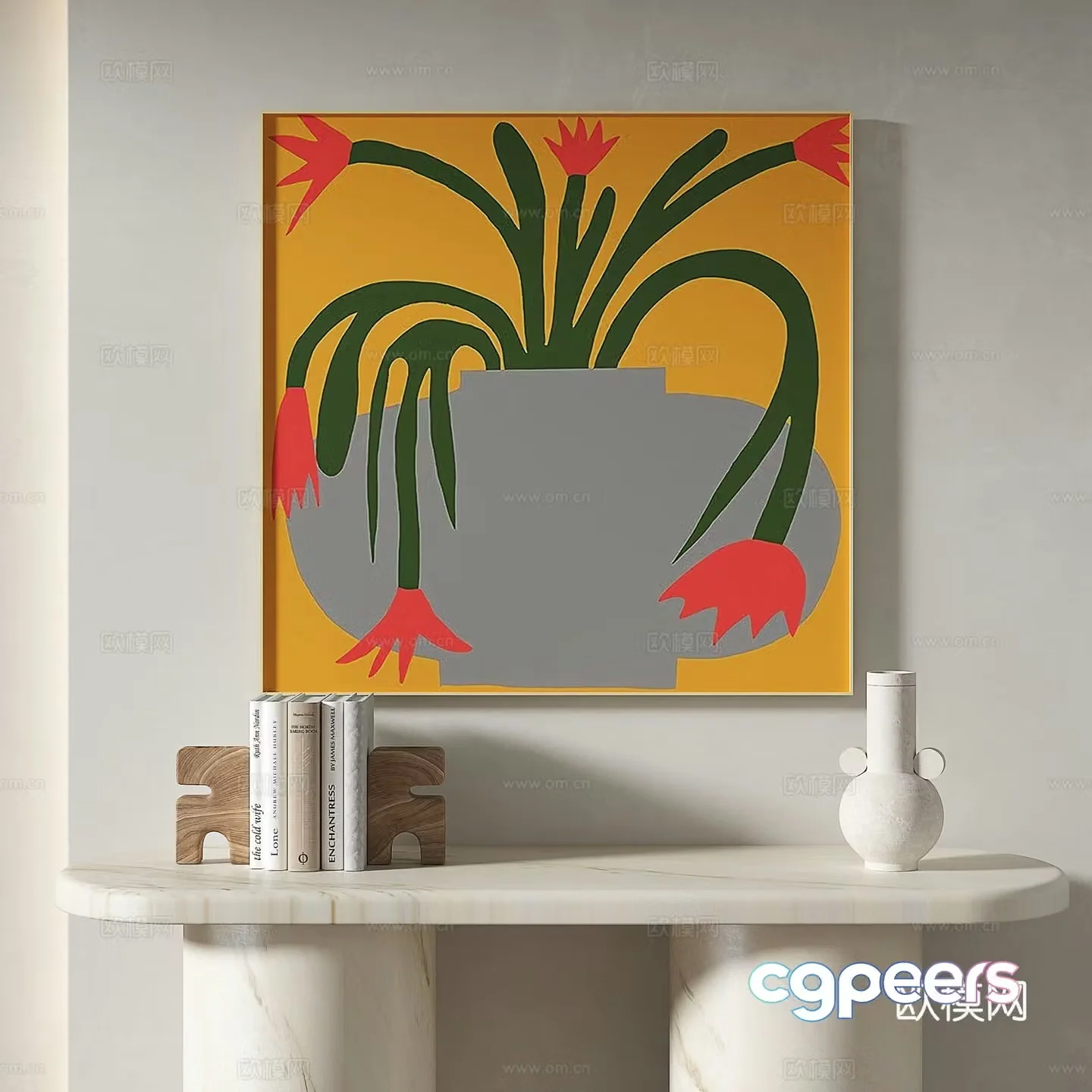 Modern simple decorative painting 3d model