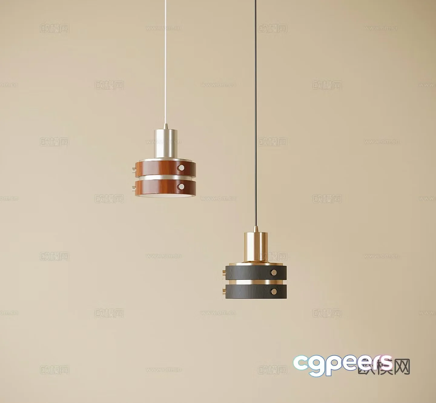 Modern small chandelier bedside chandelier 3d model