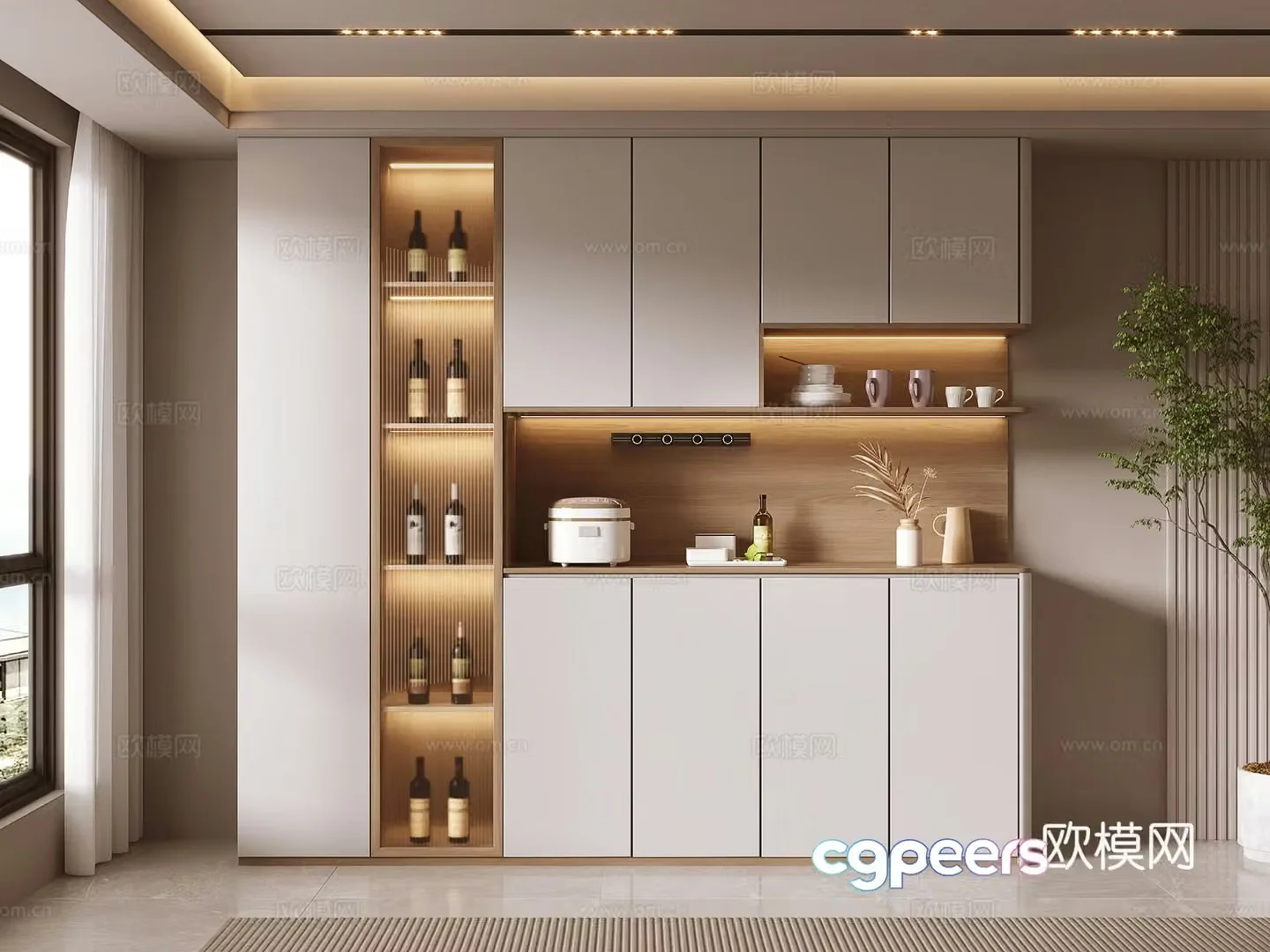 Creamy sideboard 3d model