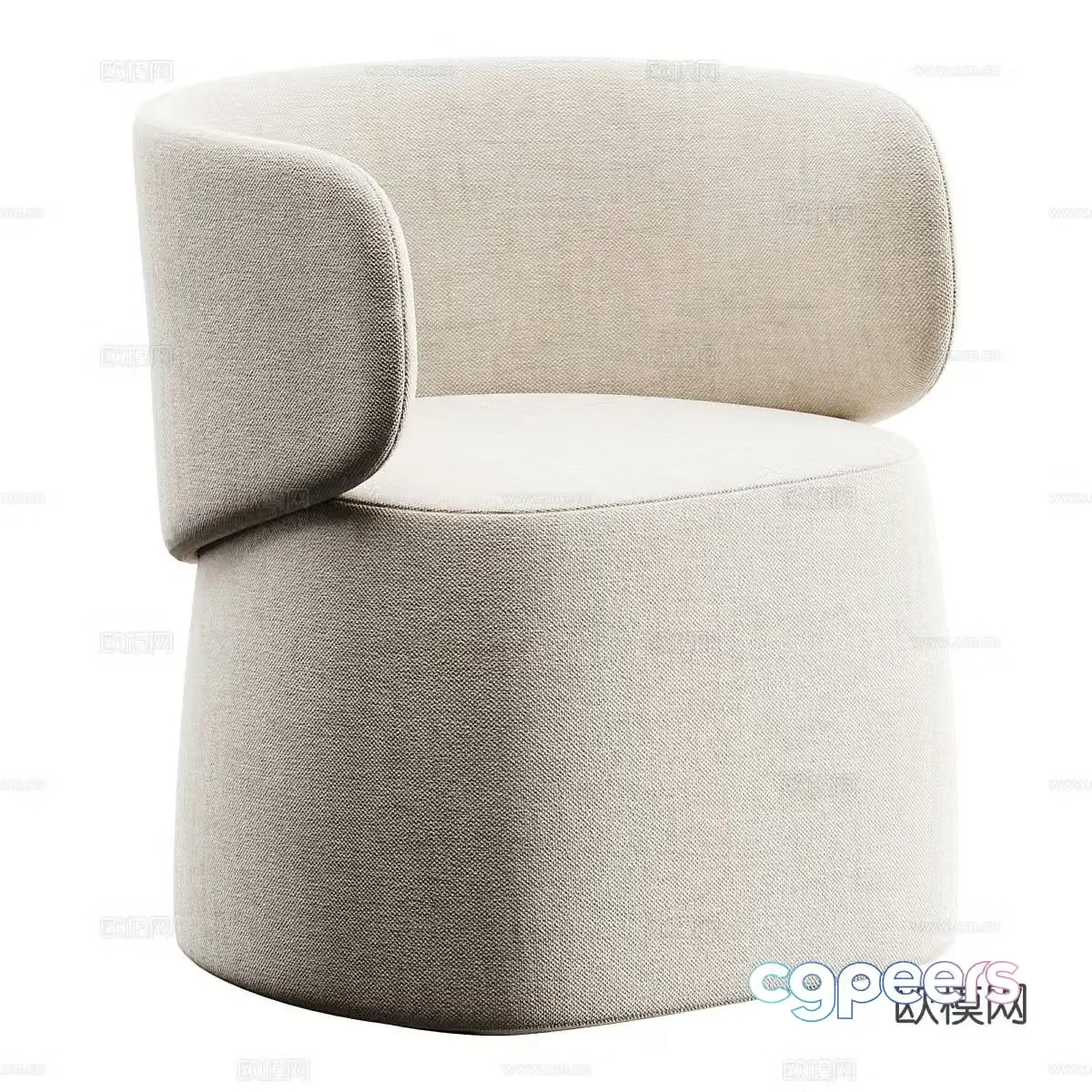 Single sofa armrest sofa 3d model