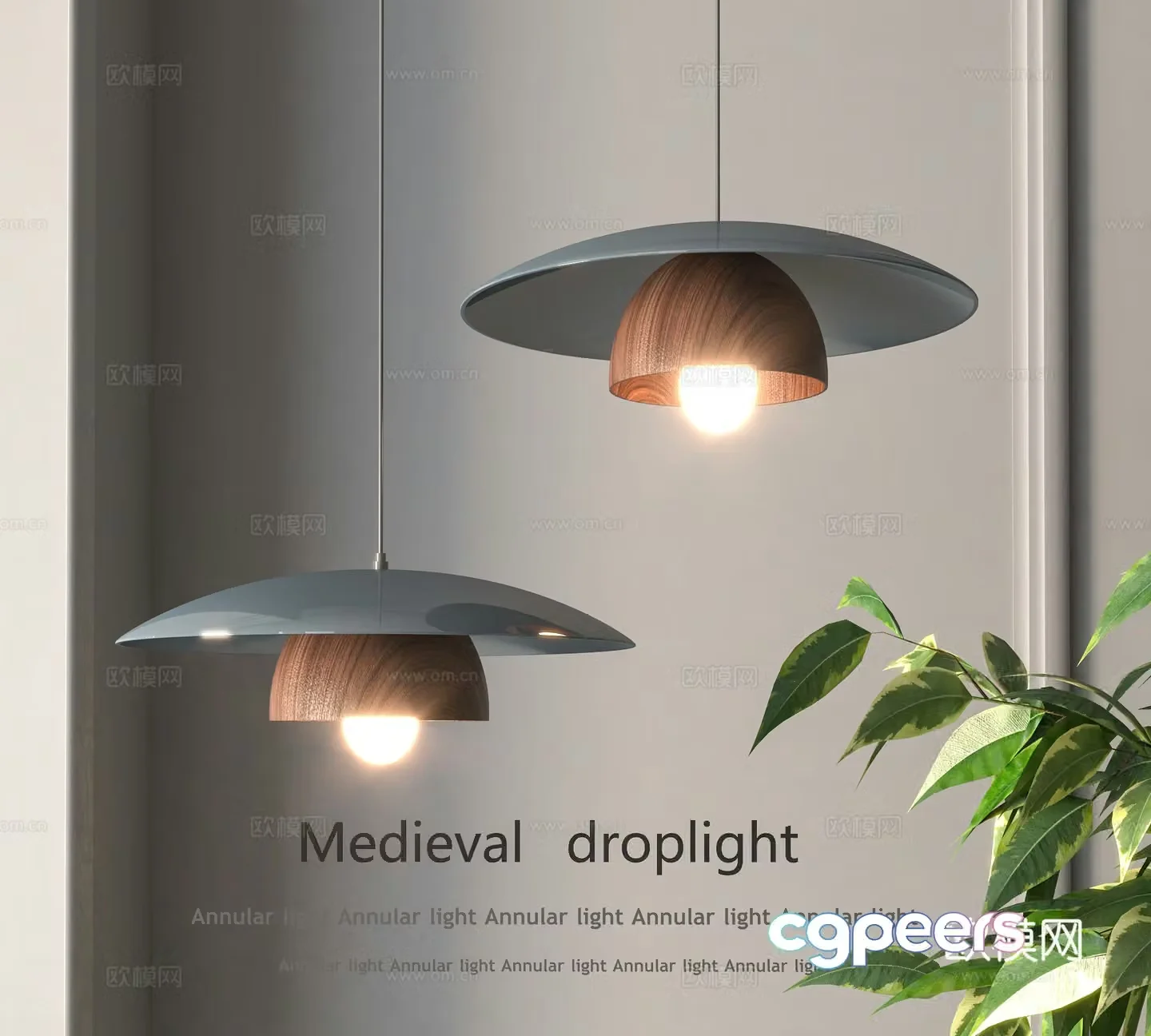 Modern bar chandeliers retro walnut chandeliers bar chandeliers restaurant chandeliers 3d model