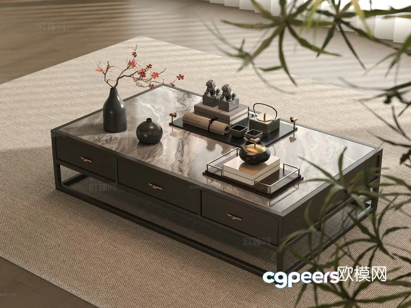 New Chinese coffee table 3D model