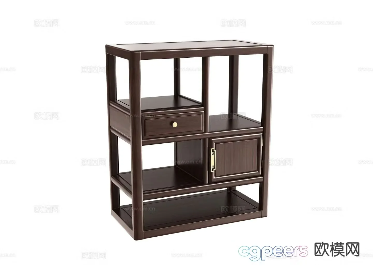 New Chinese style side cabinet hall cabinet low cabinet 3D model