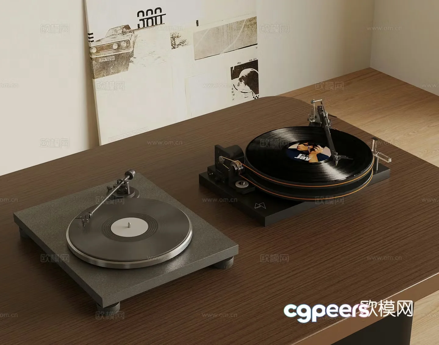 Records Modern Records 3D Model