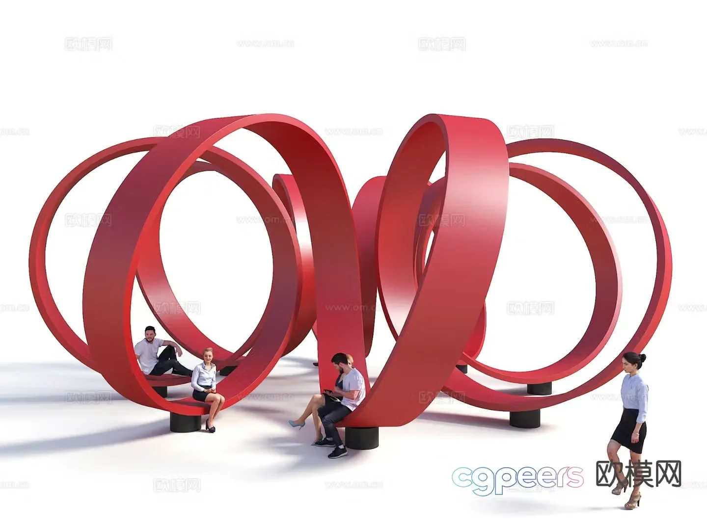 Special-shaped landscape stool special-shaped landscape sketch Canadian Havre sculpture 3D model
