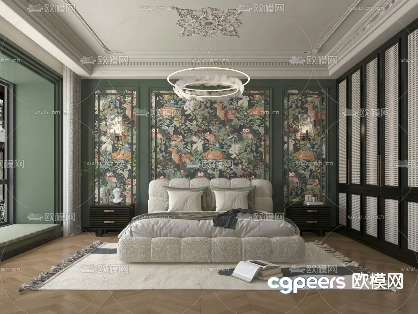 Cozy Bedroom 3D Model – 15151 – VRAY Render