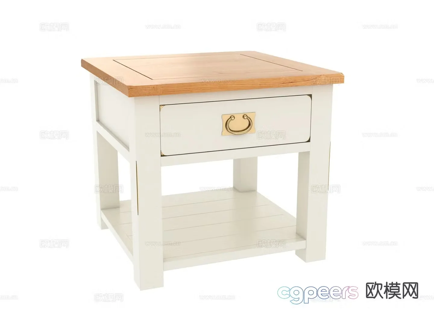 Nordic bedside table 3d model
