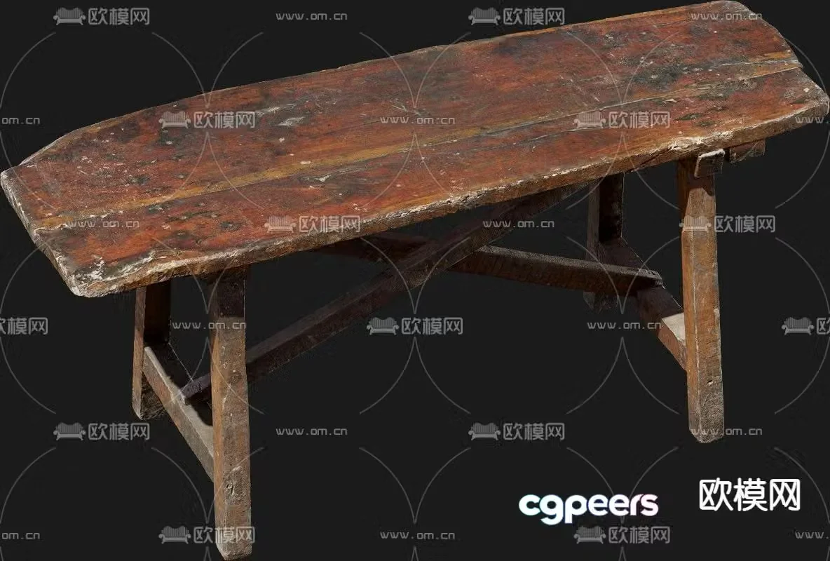 stool bench bench 3d model