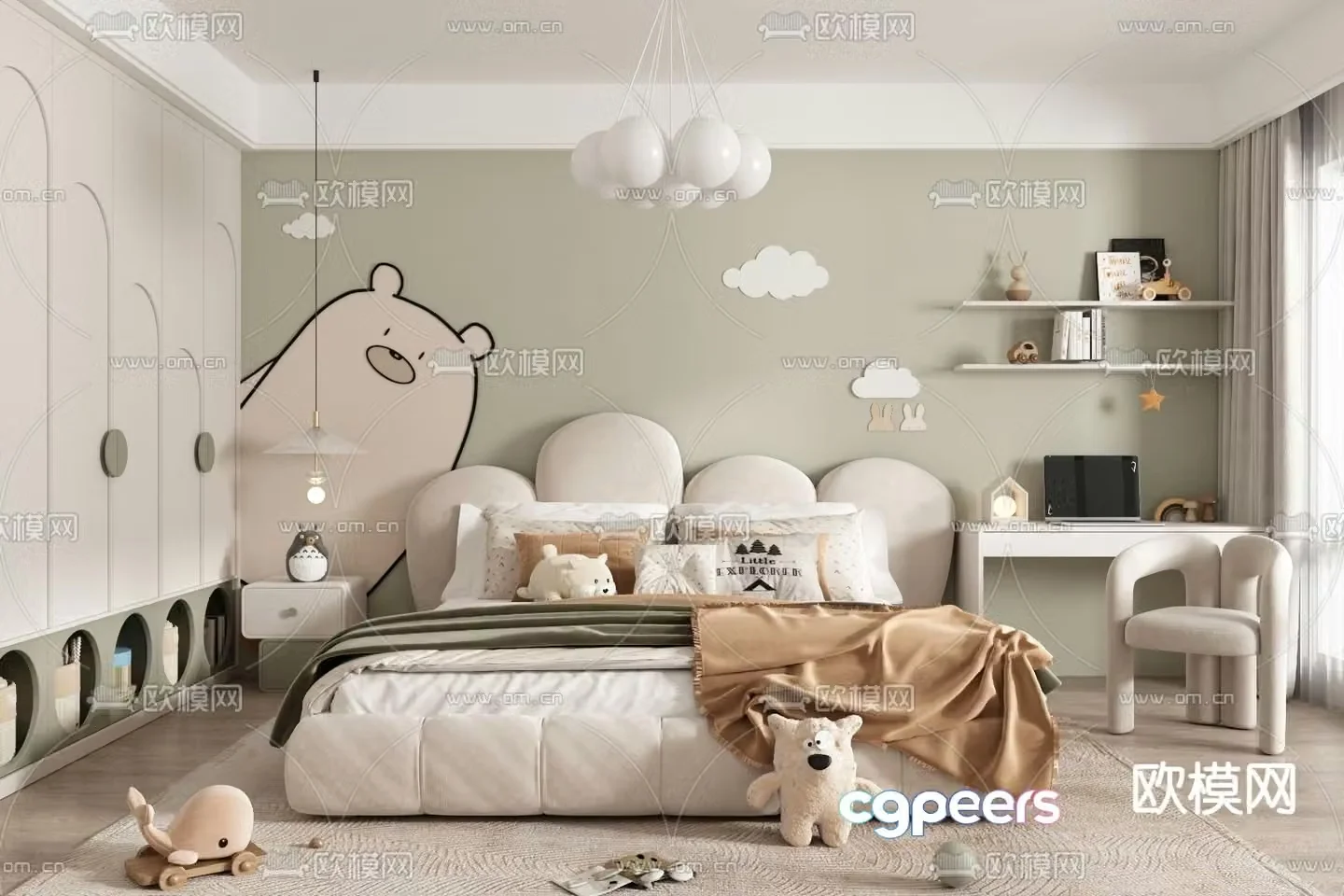 Modern children’s room 3d model