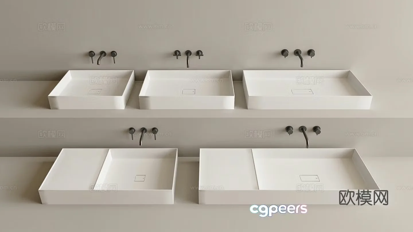 Washbasin bathroom sink wash basin wash basin counter basin 3D model