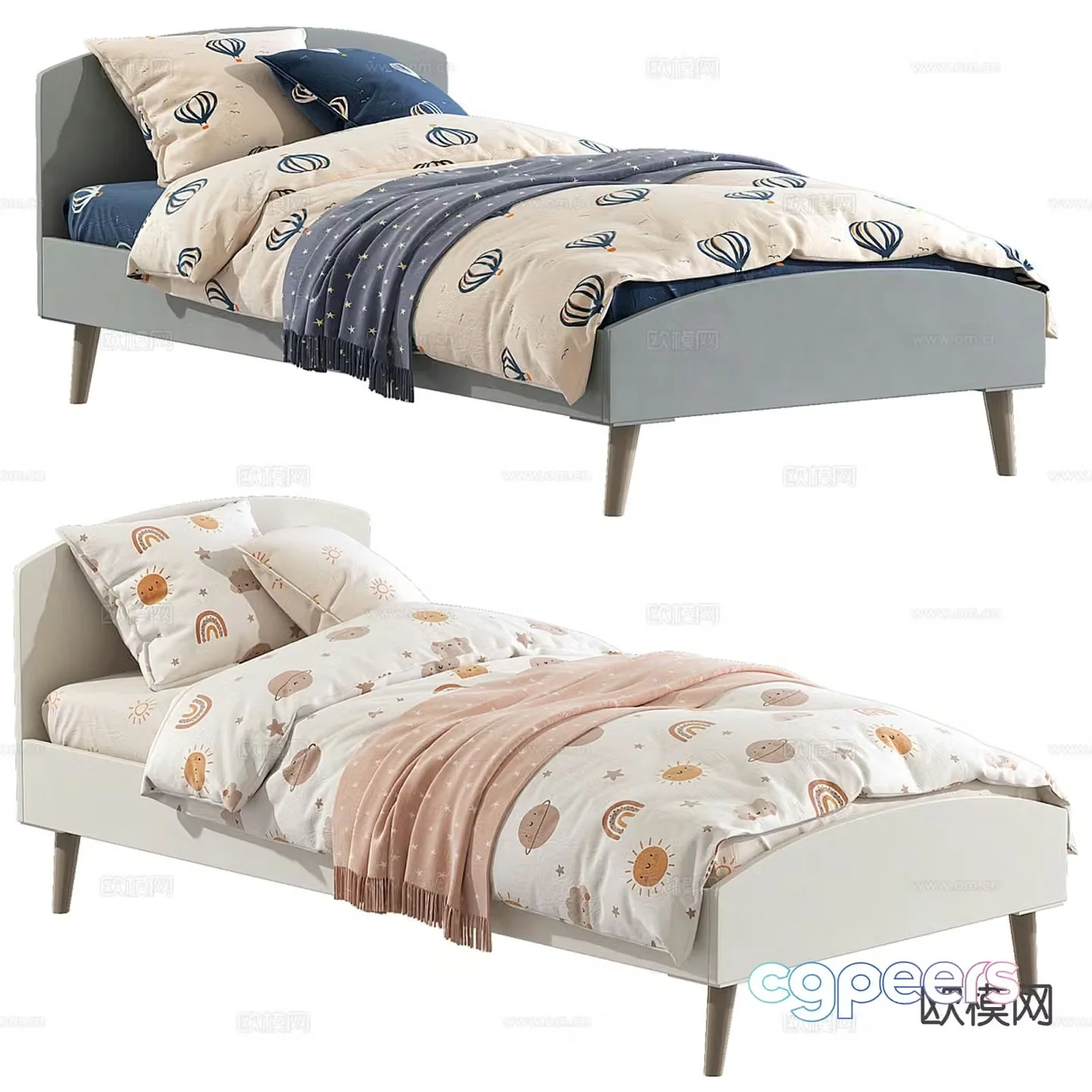 LIGNE CONFETTI children’s bed 3d model