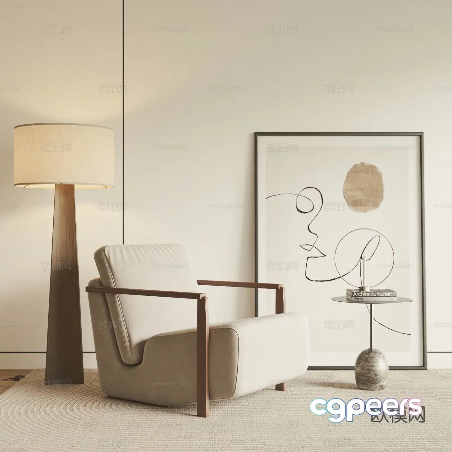 CASSINA single sofa 3D model
