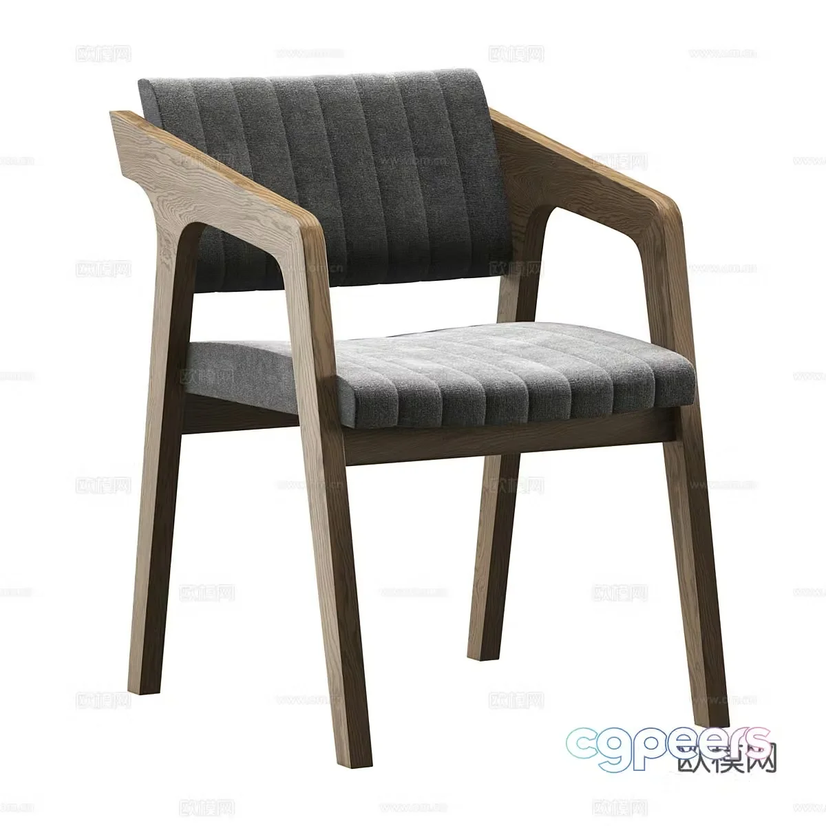 Nordic simple single chair chair simple chair living room chair study chair 3d model