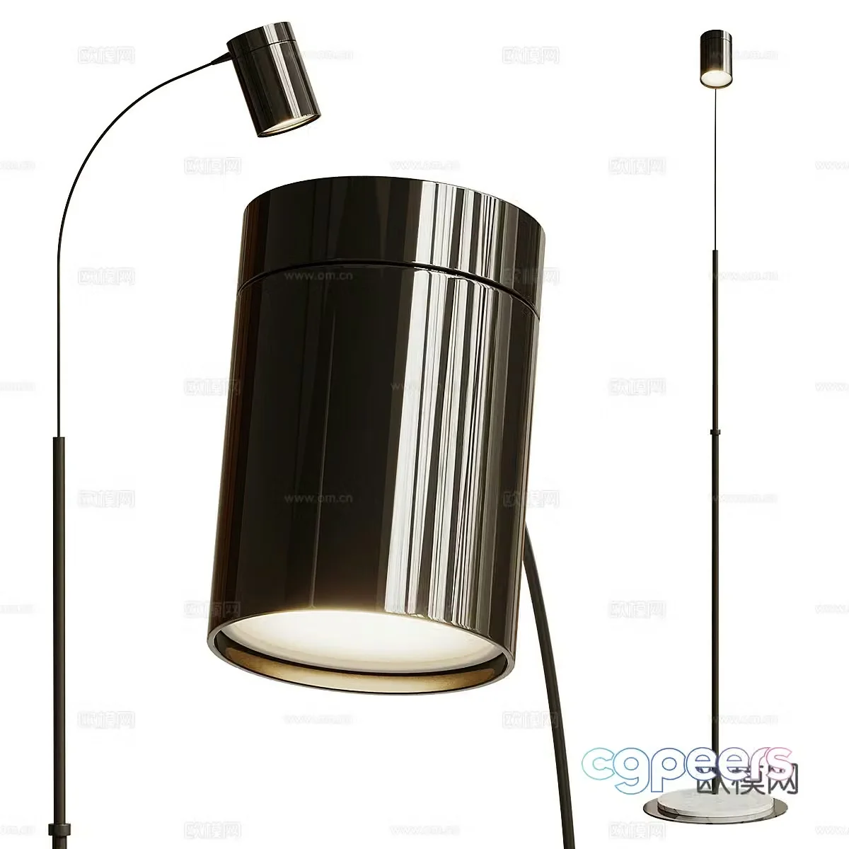 Modern Italian minimalist floor lamp 3d model