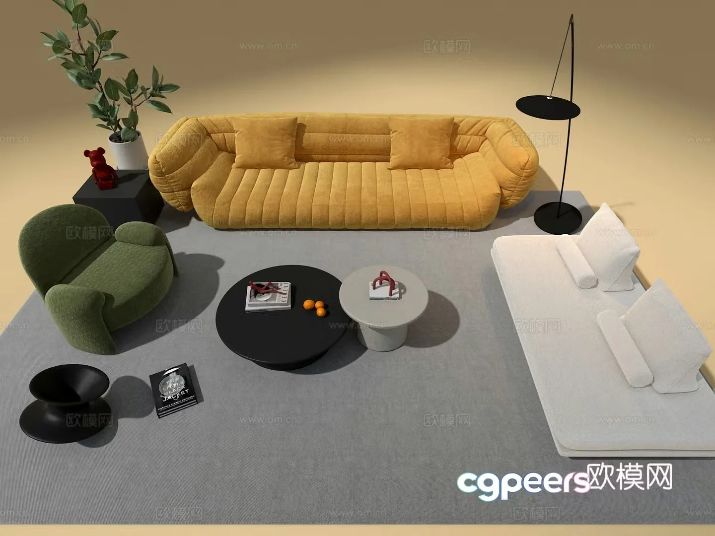 Combination sofa 3d model