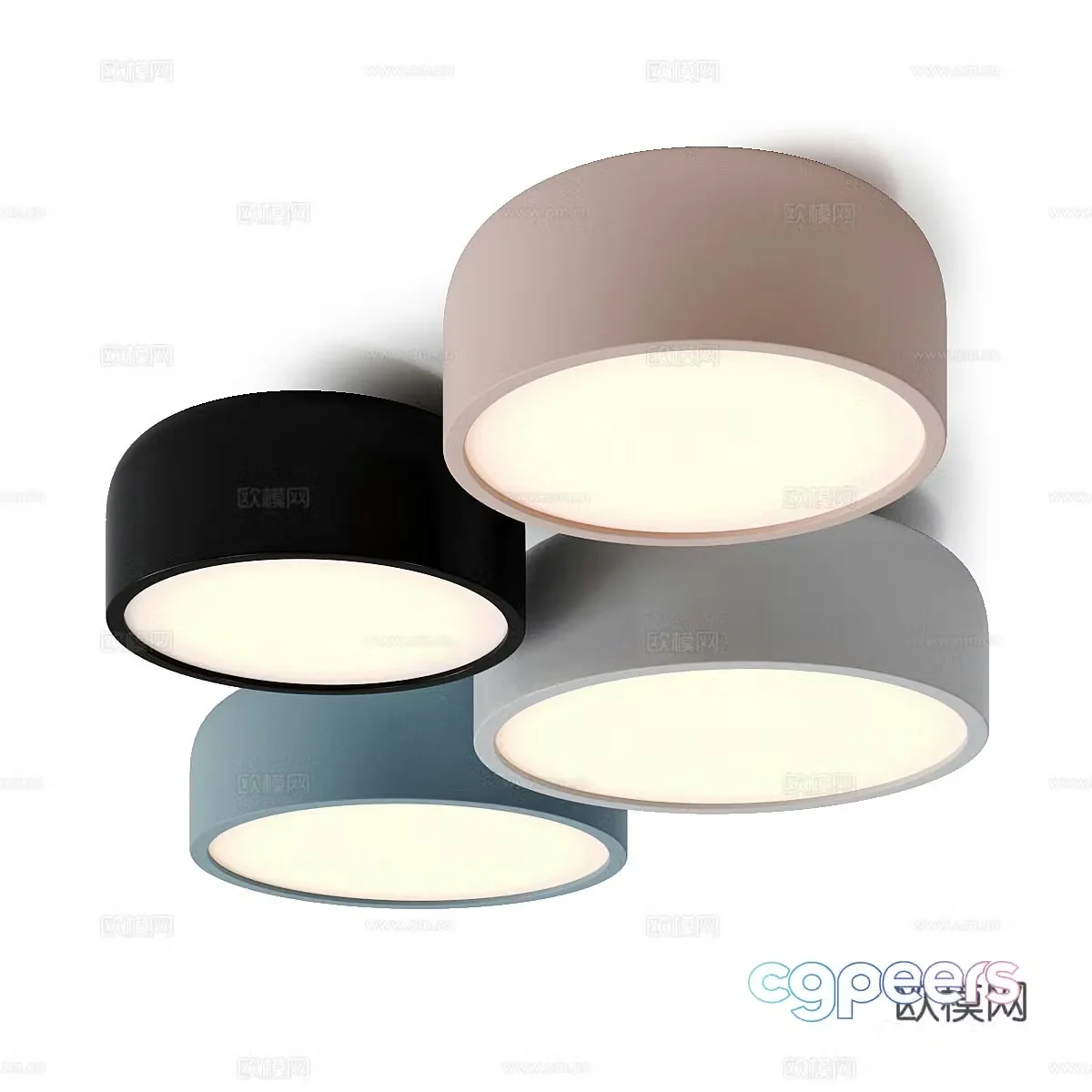 Creamy Tudo Co Ceiling Light 3D Model